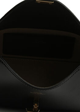 Mini Siyah Kadın Deri El Portföyü